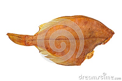 Smoked headless flatfish Stock Photo