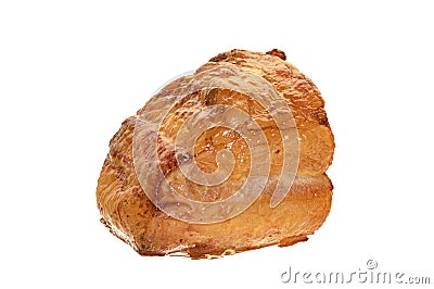 smoked lard isolated on white background Stock Photo