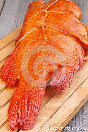 Smoked Red Snapper Fish Stock Photo