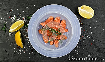 Smoked Salmon Fillet Stock Photo