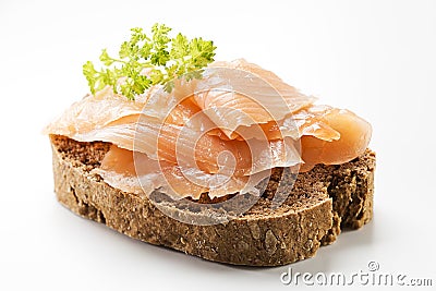 Salmon sandwich Stock Photo