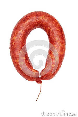 Smoked sausage. Stock Photo