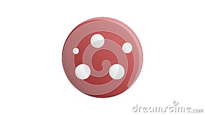 Smoked sausage on a white plate with holes. tasty salami for dishes and pizza. an appetizing piece of sausage for lunch. delicious Vector Illustration