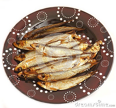 Smoked sprats Stock Photo