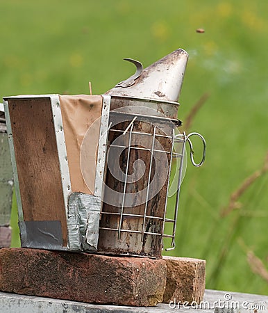 Smoker for beekeeping Stock Photo