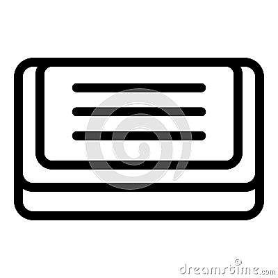 Smoker box icon outline vector. Cigarette smoke Stock Photo