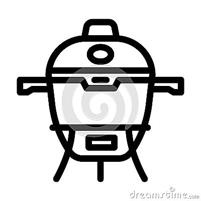 smoker meat line icon vector illustration Vector Illustration