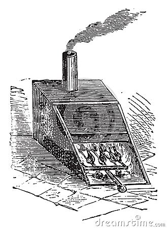 Smoker or Smoking Oven Vector Illustration