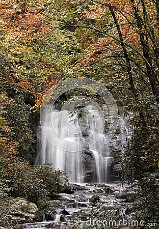 Smokey Mountain Waterfall Stock Photo