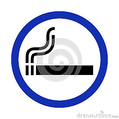 Smoking area sign on white background. Vector Illustration