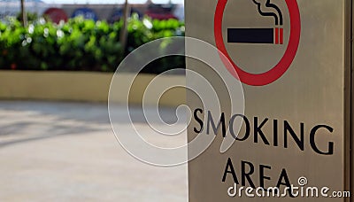 Smoking area zone Stock Photo