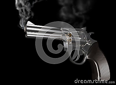 Smoking gun Stock Photo