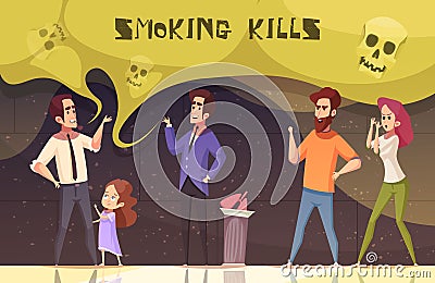 Smoking Kills Vector Illustration Vector Illustration