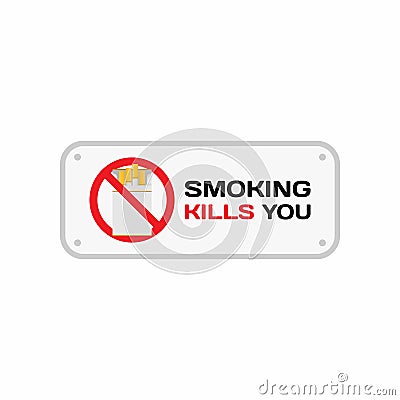 Smoking Kills You Icon Vector Illustration