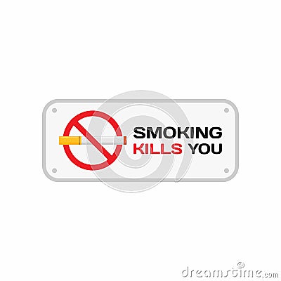 Smoking Kills You Icon Vector Illustration