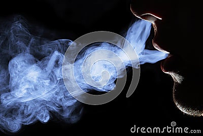 Smoking man Stock Photo