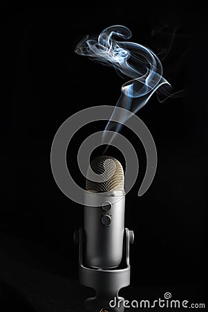 Smoking Mic 1 Stock Photo