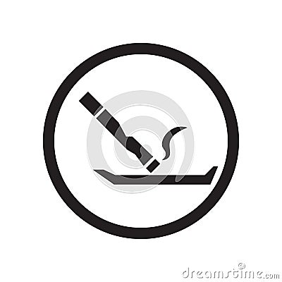 Smoking place icon vector sign and symbol isolated on white background, Smoking place logo concept Vector Illustration