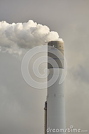 Smoking power plant Stock Photo