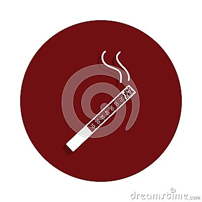 Smoking reduces life icon in glyph badge style. One of bad habbits collection icon can be used for UI/UX Stock Photo