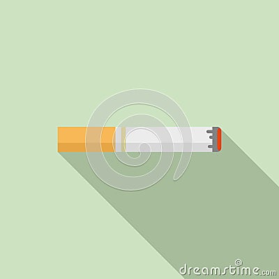 Smoking teen problems icon, flat style Vector Illustration