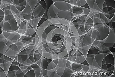 Smoky abstract illustration on black background with slight Cartoon Illustration