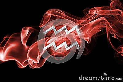 Smoky Aquarius zodiac astrology sign for horoscope Stock Photo