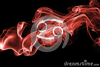 Smoky Cancer zodiac astrology sign for horoscope Stock Photo