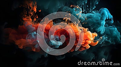 Smoky and misty colorful cloud background Stock Photo