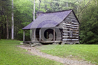 Smoky Mountain Cabin Stock Photo