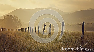 Smoky Mountains Cades Cove Stock Photo