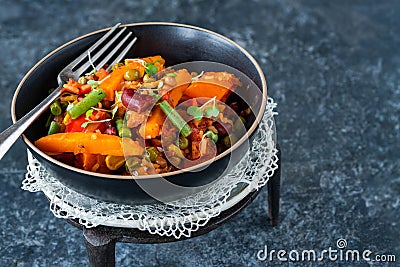 Vegetable jambalaya Stock Photo