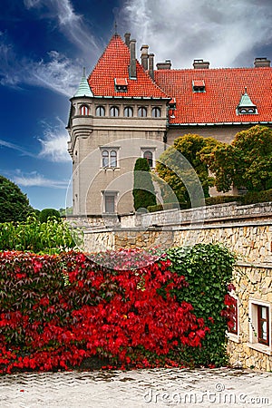 10/13/2021 Smolenice, Slovakia Smolenice Castle is a castle in the eastern slope of the Little Carpathian Editorial Stock Photo