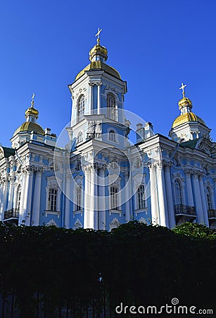 Smolny Convent or Smolny Convent of the Resurrection Voskresensky Editorial Stock Photo