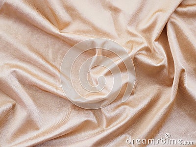 Smooth beige silk or satin texture for wedding background Stock Photo