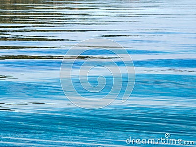 Smooth Blue Ripples in Water Stock Photo