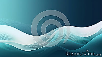 Cohesive Currents: The smooth, cohesive waves in this navy blue, white, and teal backdrop represent the currents of innovative Stock Photo