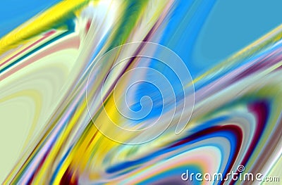 Smooth colorful waves silver lines, contrast abstract background Stock Photo