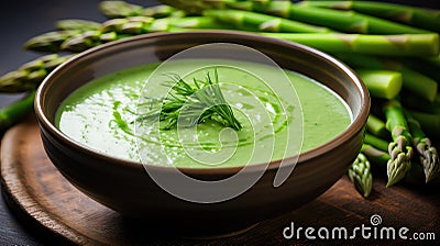 smooth cooked asparagus green Cartoon Illustration