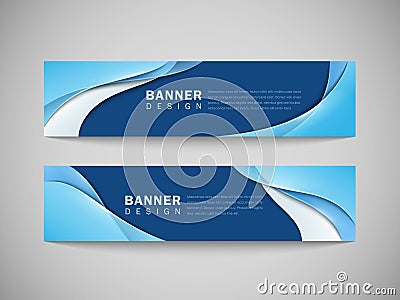 Smooth curve lines background advertising banner Vector Illustration