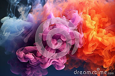 vibrant colorfull elegant smoke background Stock Photo