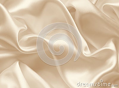 Smooth elegant golden silk as wedding background. In Sepia toned Stock Photo