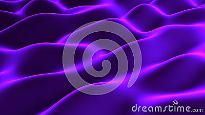 Smooth elegant silk or satin texture. Abstract background. Liquid wave. Purple color. 3D-rendering. Stock Photo