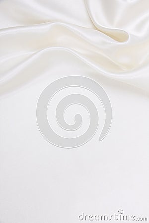 Smooth elegant white silk or satin luxury cloth texture as wedding background. Luxurious background design Stock Photo