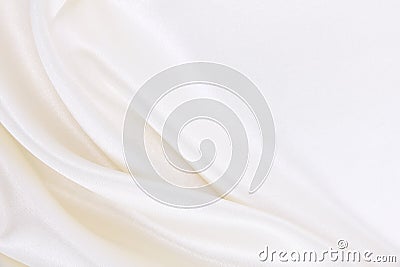 Smooth elegant white silk or satin luxury cloth texture as wedding background. Luxurious Christmas background or New Year Stock Photo