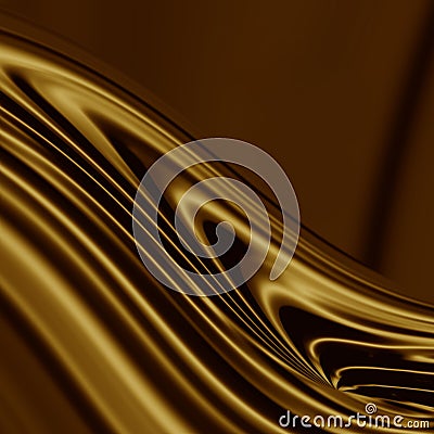 Smooth golden wave Stock Photo