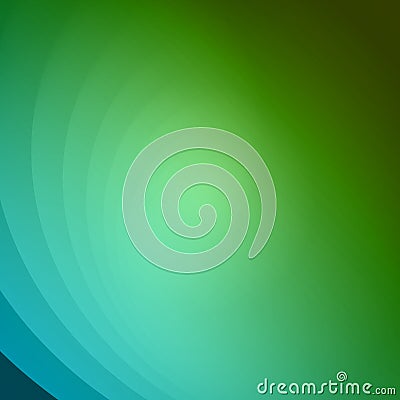 Smooth light blue green waves lines vector abstract background. Vector Illustration