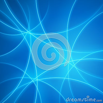 Smooth light blue waves lines vector abstract background. Vector Illustration