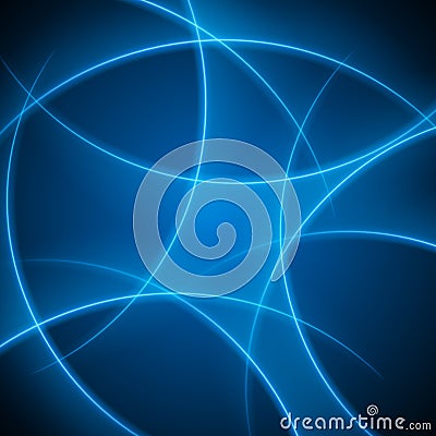 Smooth light blue waves lines vector abstract background. Vector Illustration