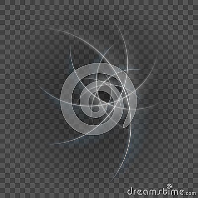 Smooth light gray lines on transparency background vector illustration. Vector Illustration